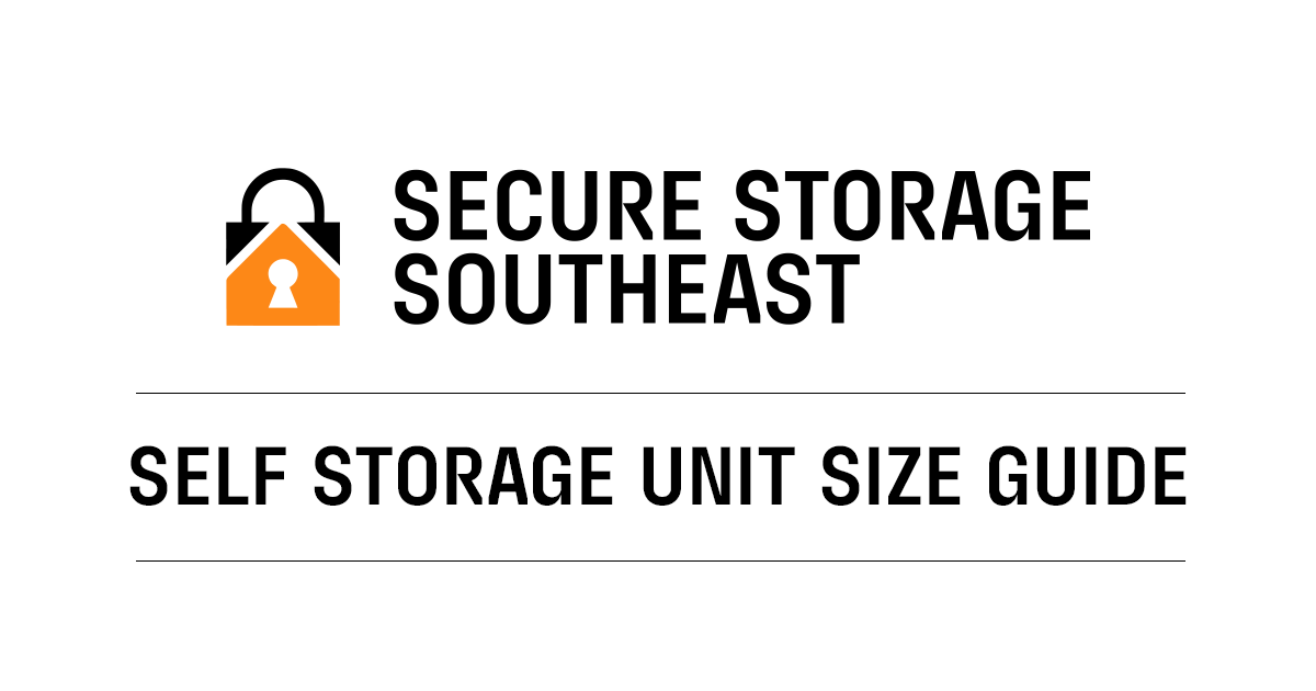 Storage Unit Size Guide Secure Storage Southeast Our 8 Available Sizes